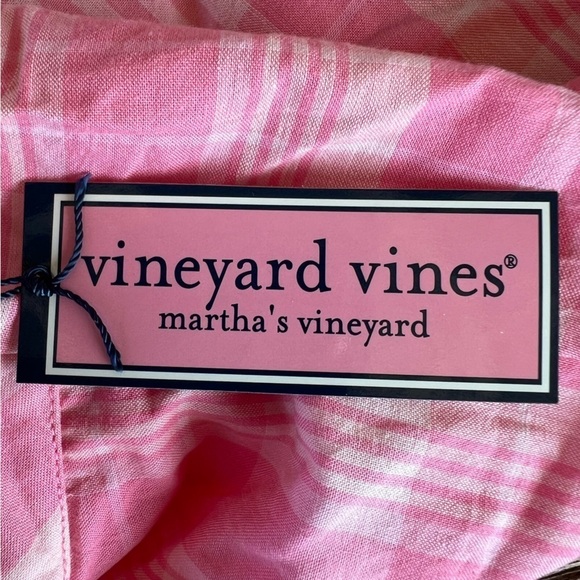 Vineyard Vines Menemaha Halter Dress Madras Hibiscus Pink Size 2T NWT Preppy - Picture 9 of 10